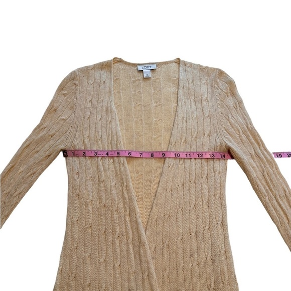 Ann Taylor Loft Long Open Front Cable Knit Cardigan - Size XS - Picture 7 of 10